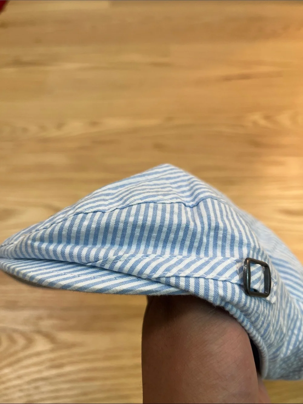 Gymboree Blue and White Striped Newsboy Hat